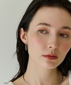 Phoebe 〈金属アレルギー対応〉グラムオーバルフープピアス　シルバー　楕円型/オーバル/ステンレス