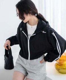 WEGO シアーナイロンラインショートパーカー