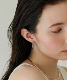 Phoebe 〈金属アレルギー対応〉グラムオーバルフープピアス　シルバー　楕円型/オーバル/ステンレス