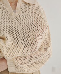 WEGO 【ANGIE VINTAGE】MIXメッシュポロニット
