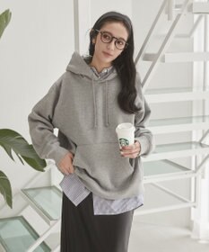 WEGO 【ユニセックス着用ITEM/裏起毛】リラックスフィットスウェットプルパーカー