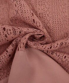 Tiaclasse L 【洗える】レースコンビチュニックブラウス