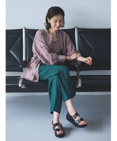 Green Parks バンドカラーシアーシャツ