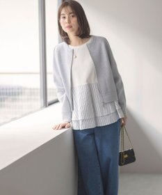 組曲 L スウェットライクニットブルゾン