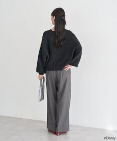 earth music&ecology 【予約】Disney/ミッキーコード刺繍ニットプルオーバー