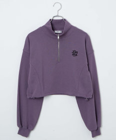 WEGO 【新色追加】ドロストデザインハーフZIPスウェット