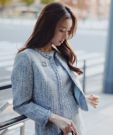 TOCCA 【宮本茉由さん着用】GLOW SILHOUETTE ジャケット ネイビー系