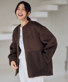 ANY L スエードボアコンビブルゾン