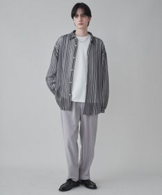 WEGO 【ユニセックス着用ITEM】ストライプメッシュBIGシャツ