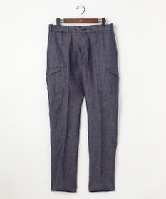 JOSEPH ABBOUD 【ウエストも伸びる！/JAPANファブリック/イージーパンツ/清涼/セットアップ】リネンデニム パンツ