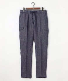 JOSEPH ABBOUD 【ウエストも伸びる！/JAPANファブリック/イージーパンツ/清涼/セットアップ】リネンデニム パンツ