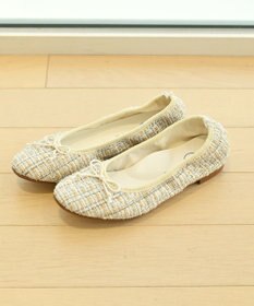 nouvelleRobe Oū 【本革・高反発】Round ラウンドトゥ ツイードバレエシューズ