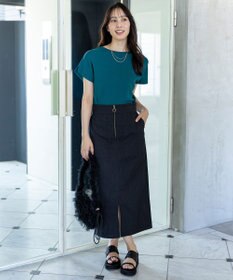 ANY SIS 【接触冷感・UVカット・洗える】ビューティクール フレンチ ニットＴ