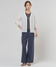 J.PRESS LADIES 【冷房対策に】シアードライトリコット Vネック カーディガン