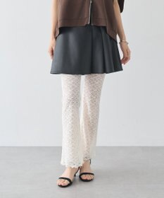 earth music&ecology レースフレアパンツ