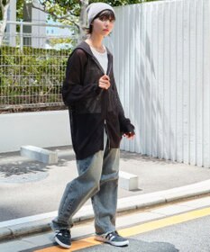 WEGO 【ユニセックス着用ITEM】メッシュニットZIPパーカー