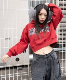 WEGO ロゴショートプルパーカー