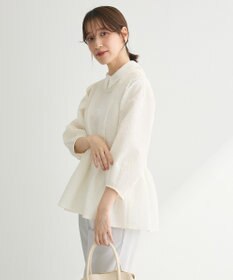 Green Parks ef-de 衿取り外しペプラムブラウス