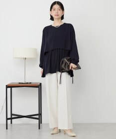 AMERICAN HOLIC 【イージーケア】Ｗクロスティアードブラウス