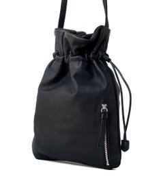 FOLNA RD ソフトレザー巾着ショルダーバッグ