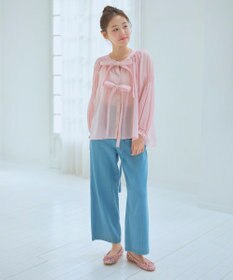 Feroux ベルト付き テンセルデニム ワイドパンツ