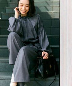 #Newans 【洗濯機可/しわになりにくい】ベリーワイドパンツ