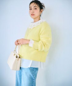 23区 L 【GISELe掲載】ウールカシミヤ パフスリーブ ニット