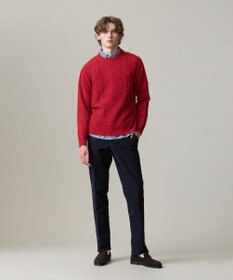 J.PRESS MEN 【KING SIZE】【Cash Lamb’s wool】ケーブルニット / クルー