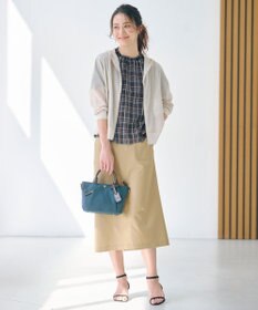 J.PRESS LADIES L 【洗える】シャンブレーサテン ナロー スカート