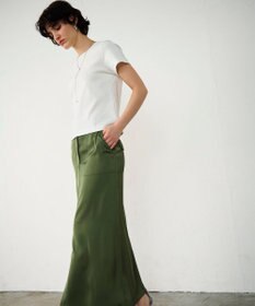 GRACE CONTINENTAL サテンストレートスカート