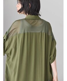 AMERICAN HOLIC サラックールメッシュ切替ワンピース