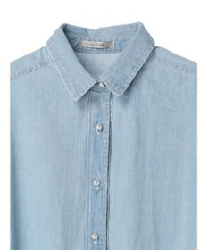 CRAFT STANDARD BOUTIQUE デニムパール釦サークルブラウス