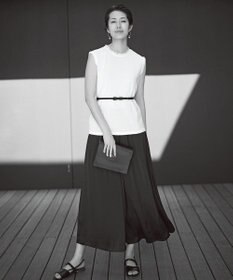 自由区 【カタログ掲載・洗える】フリンジディテールノースリーブ カットソー