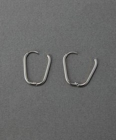 Phoebe 〈金属アレルギー対応〉グラムオーバルフープピアス　シルバー　楕円型/オーバル/ステンレス
