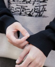 WEGO ラグランジャガードグラフィックプルオーバー