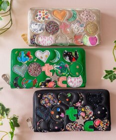 tsumori chisato CARRY tcパッチワーク ラウンドファスナー長財布