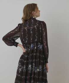 GRACE CONTINENTAL フラワープリントティアードワンピース