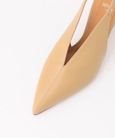 BEIGE， 【一部店舗限定】HENRI EN VARGO / NIKI Vカットバックバンドパンプス