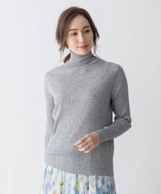 自由区 L 【洗える】カシミヤシルクブレンド タートルネックニット (検索番号:JJ47)