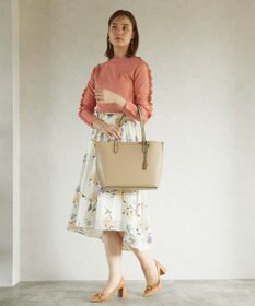 style code 【MERCURYDUO/マーキュリーデュオ】両アオリポケット サイド配色A4トートバッグ　 キーチャーム付