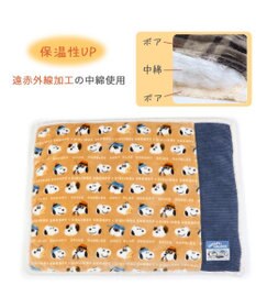 PET PARADISE スヌーピー 遠赤外線 ボアマット 《ブラザー柄 》四角型  (80×60cm)