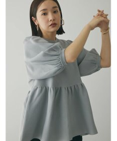 Green Parks armonia. ウエストギャザー袖ボリュームニット