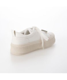 MODE ET JACOMO <noyau>ビジュー付き厚底レースアップスニーカー