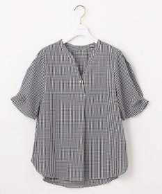 ANY SIS S 【洗える】ピケチェックT ブラウス