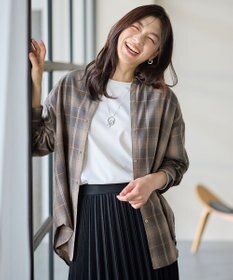 ANY L オンブレーチェックオーバーシャツ