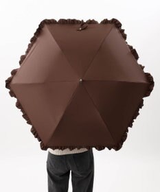 AURORA 【WEB限定】 フリル晴雨兼用傘（折りたたみ・トップフラット）