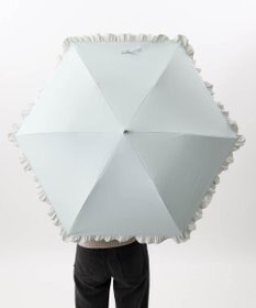 AURORA 【WEB限定】 フリル晴雨兼用傘（折りたたみ・トップフラット）