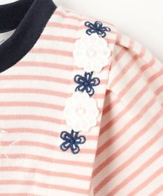 組曲 KIDS 【90-100㎝】リボンボーダー トップス