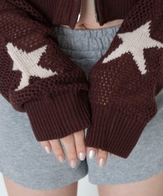 WEGO ナンバリングメッシュニットパーカー