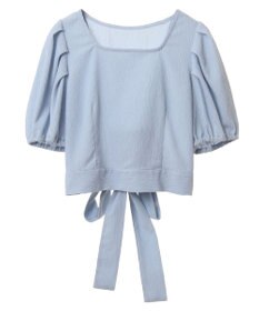 earth music&ecology ＳＥＴ２点バックリボンブラウス＋フレアスカート